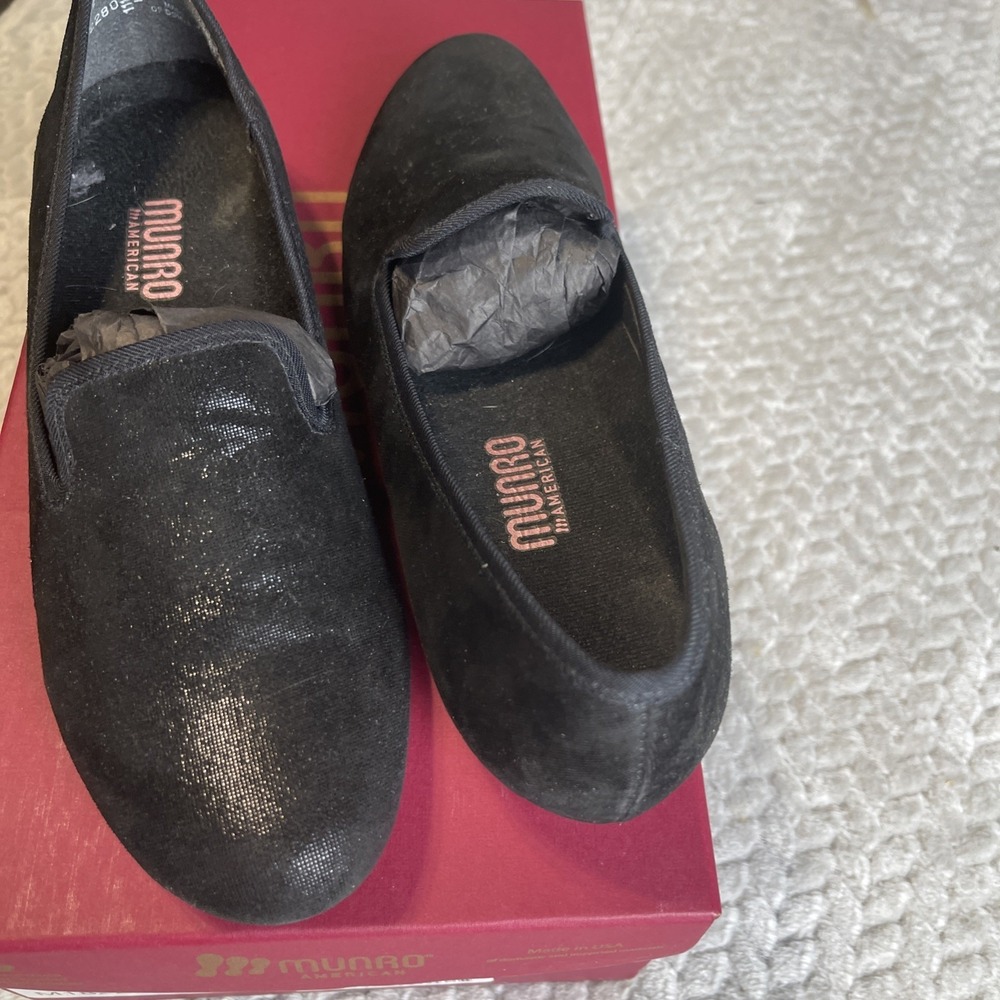 Munro American Jerrie Black Shimmer Flats Women's Size 8.5 SS - Picture 4 of 8